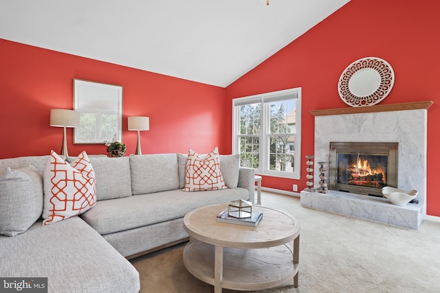 13412 Glen Taylor Ln, Herndon, VA 20171 - carpeted living area with a high end fireplace and high vaulted ceiling