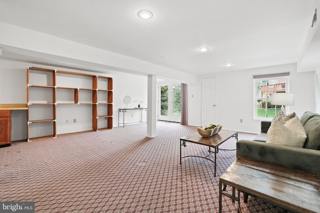 13412 Glen Taylor Ln, Herndon, VA 20171 - living room with light colored carpet and recessed lighting