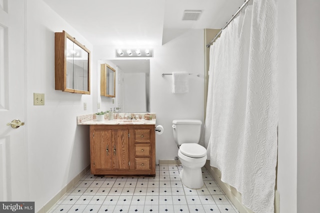 13412 Glen Taylor Ln, Herndon, VA 20171 - full bath with vanity, tile patterned floors, and a shower with curtain