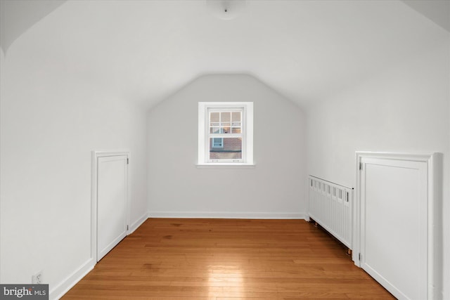109 W Philadelphia Ave, Boyertown, PA 19512 - bonus room featuring radiator, light wood-type flooring, lofted ceiling, and baseboards