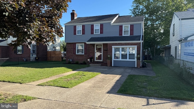742 Arndt Ave, Riverside, NJ 08075 - view of front of property with brick siding, a chimney, roof with shingles, and entry steps