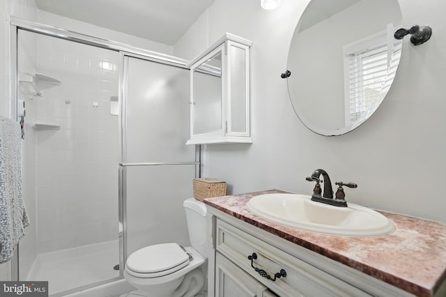 2512 Kitmore Ln, Bowie, MD 20715 - full bath with vanity, a shower stall, and toilet