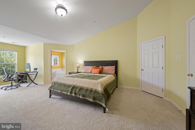 10745 Hillingdon Rd, Woodstock, MD 21163 - bedroom featuring carpet floors, a desk, baseboards, and lofted ceiling