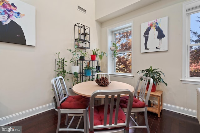 1345 Pennsylvania Ave SE Unit 6, Washington, DC 20003 - dining area with hardwood / wood-style floors and baseboards