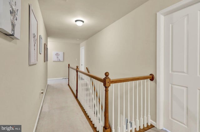12 Fox Glen Dr, Reading, PA 19608 - hall featuring an upstairs landing, baseboards, and carpet