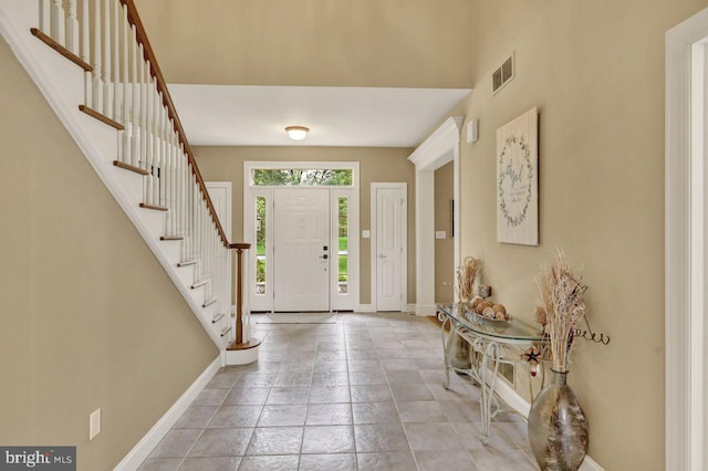12 Fox Glen Dr, Reading, PA 19608 - entrance foyer with baseboards and stairs