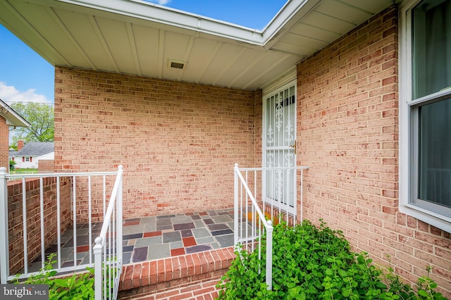 8320 Overmont, Parkville, MD 21234 - property entrance featuring brick siding