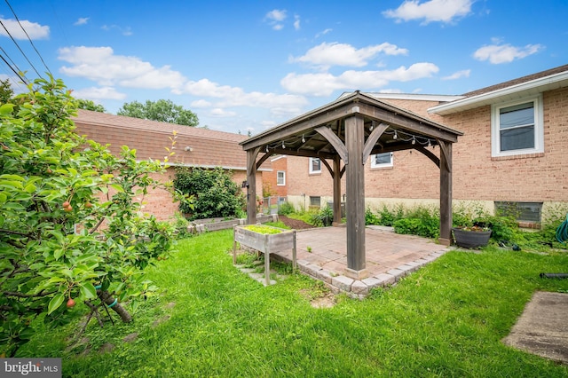 8320 Overmont, Parkville, MD 21234 - view of grassy yard with a gazebo and a patio area