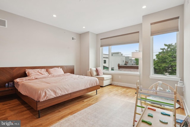 2811 Wharton St, Philadelphia, PA 19146 - bedroom with wood finished floors, recessed lighting, and baseboards