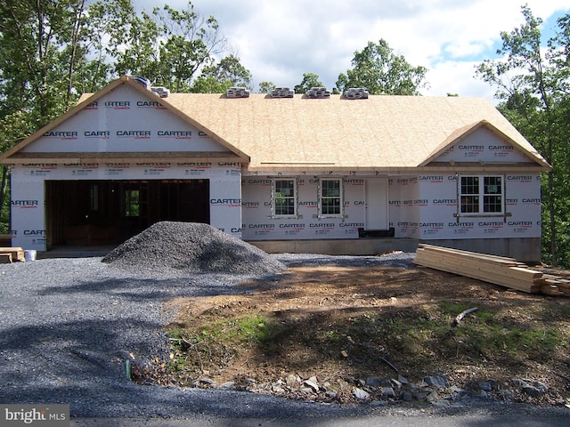 223 Fairview Oaks Ln, Berkeley Springs, WV 25411 - property in mid-construction featuring a garage and driveway