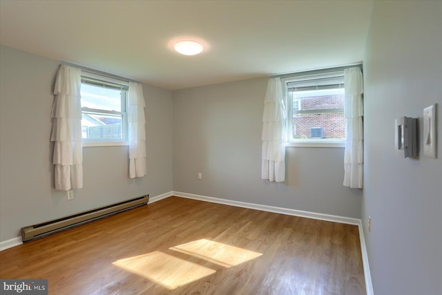 1507 Hemlock Ave, Carlisle, PA 17013 - empty room with a baseboard radiator, wood finished floors, and baseboards