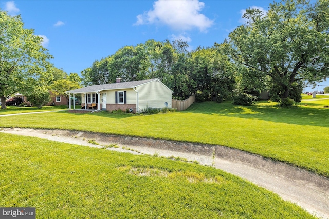 10801 Oak Valley Dr, Hagerstown, MD 21740 - view of front of house with brick siding and a chimney