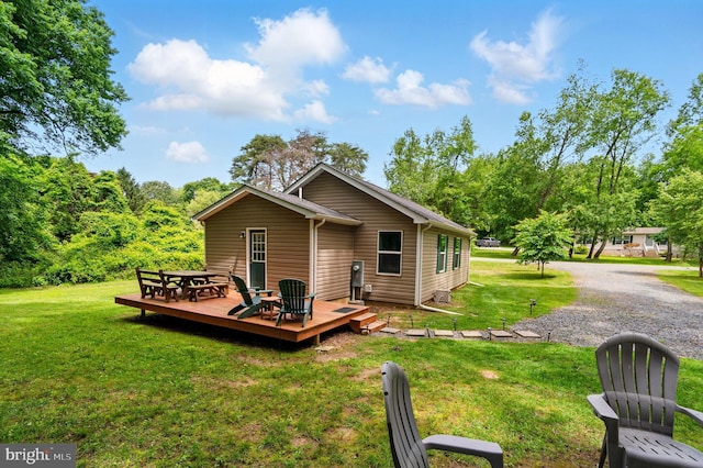 21363 Indiana Ave, Chestertown, MD 21620 - rear view of property featuring a deck and a yard