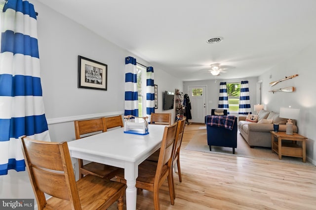 21363 Indiana Ave, Chestertown, MD 21620 - dining room featuring light wood-type flooring and ceiling fan