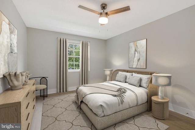 1724 W Abingdon Dr Unit 201, Alexandria, VA 22314 - bedroom with baseboards and ceiling fan