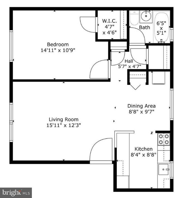 1724 W Abingdon Dr Unit 201, Alexandria, VA 22314 - view of home floor plan