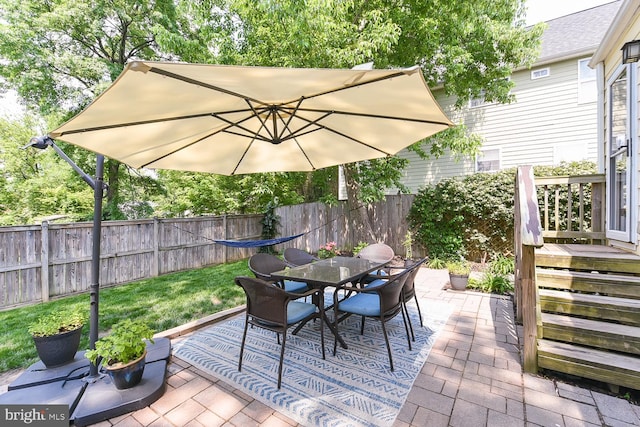 3819 14th St S, Arlington, VA 22204 - fenced backyard with outdoor dining area and a patio