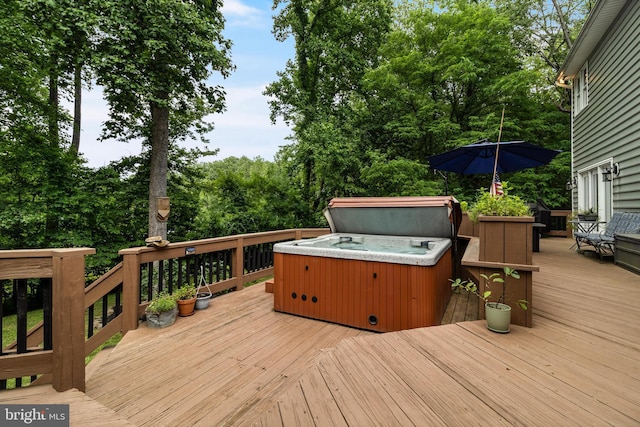 4510 Fish Hawk Ct, Chesapeake Beach, MD 20732 - deck with a hot tub