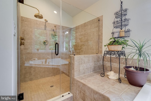 4510 Fish Hawk Ct, Chesapeake Beach, MD 20732 - bathroom with a shower stall and a soaking tub
