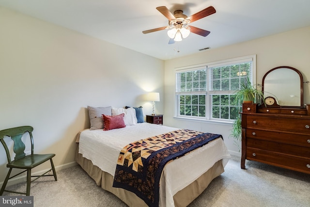 4510 Fish Hawk Ct, Chesapeake Beach, MD 20732 - bedroom featuring light carpet and a ceiling fan