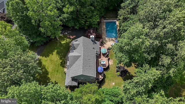 4510 Fish Hawk Ct, Chesapeake Beach, MD 20732 - aerial view of property and surrounding area featuring a pool area