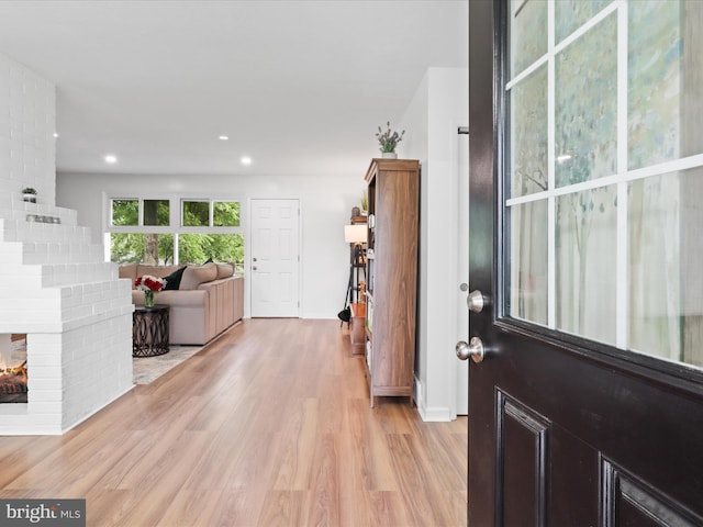 5902 Amelia St, Springfield, VA 22150 - foyer featuring light wood-type flooring and recessed lighting