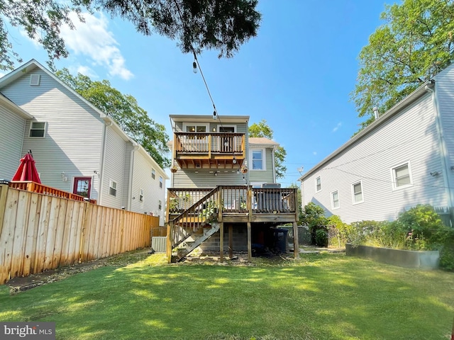 3009 Otis St NE, Washington, DC 20018 - rear view of house featuring stairway and a deck
