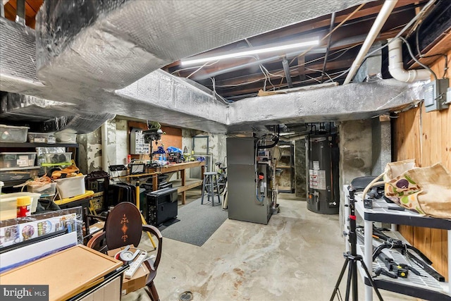 716 Old Gulph Rd, Bryn Mawr, PA 19010 - unfinished below grade area featuring gas water heater and heating unit