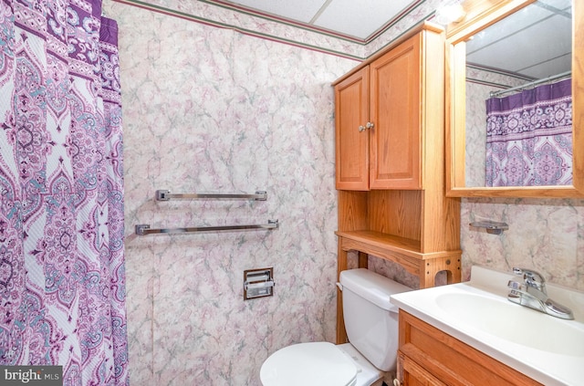 105 Ann St, Duncannon, PA 17020 - full bath featuring vanity, toilet, and a shower with shower curtain
