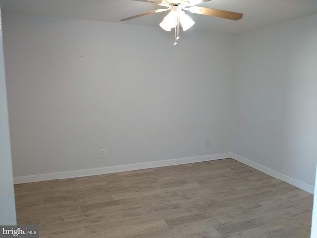 134 Duvall Ln Unit 225-201, Gaithersburg, MD 20877 - empty room featuring ceiling fan, light wood-type flooring, and baseboards