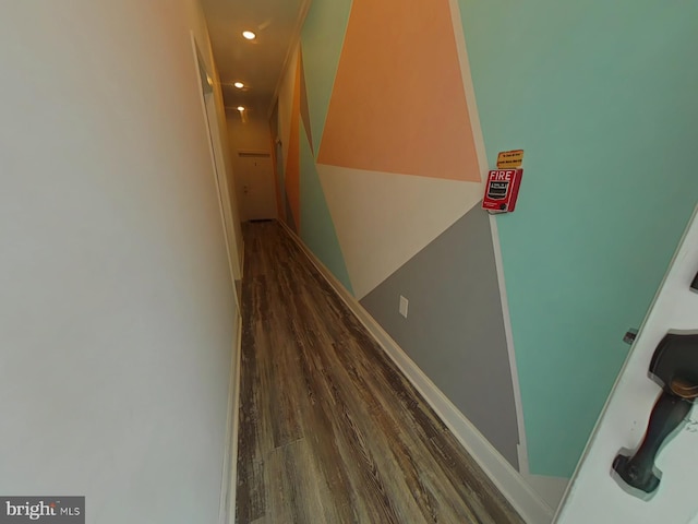 3228 W Diamond St, Philadelphia, PA 19121 - hallway with wood finished floors and recessed lighting