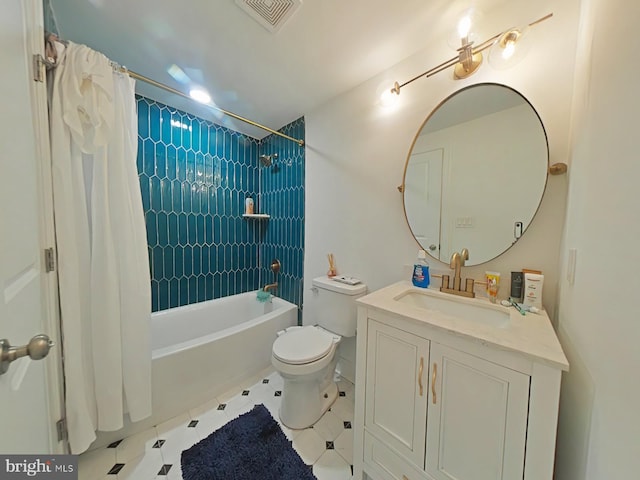 3228 W Diamond St, Philadelphia, PA 19121 - bathroom featuring shower / tub combo, vanity, and tile patterned floors