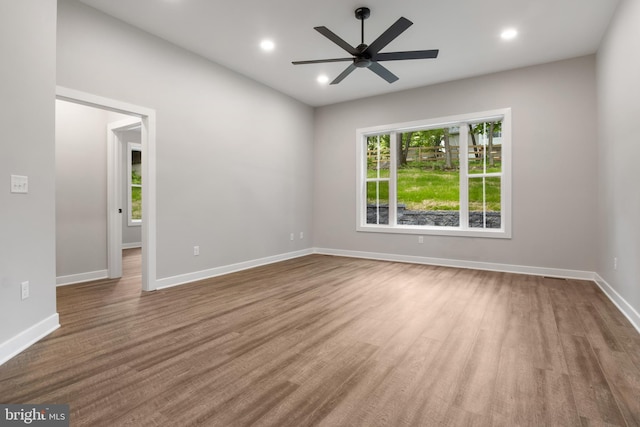 13 Connie Trl, Fairfield, PA 17320 - unfurnished room featuring wood finished floors, baseboards, a ceiling fan, and recessed lighting