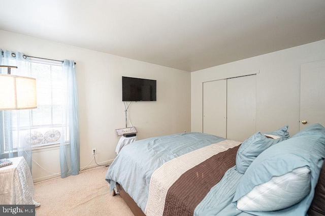 536 Cormorant Dr, Voorhees, NJ 08043 - bedroom with light colored carpet and a closet