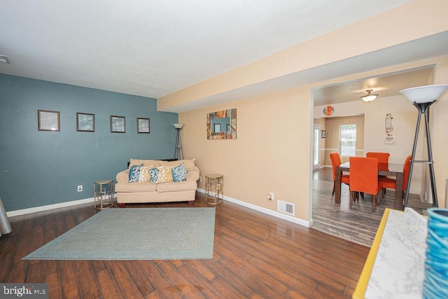 536 Cormorant Dr, Voorhees, NJ 08043 - living room with wood finished floors and baseboards