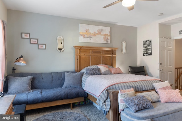 7136 Daniel John Dr, Elkridge, MD 21075 - carpeted bedroom featuring ceiling fan