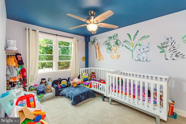 2410 Saint Clair Dr, Temple Hills, MD 20748 - bedroom featuring carpet and ceiling fan