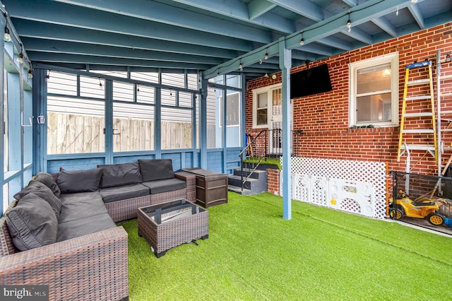 2410 Saint Clair Dr, Temple Hills, MD 20748 - sunroom / solarium with an outdoor living space