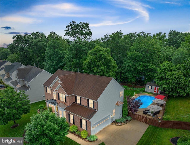 1104 Century Oak Dr, Fredericksburg, VA 22401 - bird's eye view of a pool area