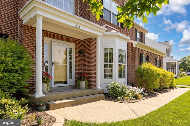 1104 Century Oak Dr, Fredericksburg, VA 22401 - view of exterior entry featuring brick siding