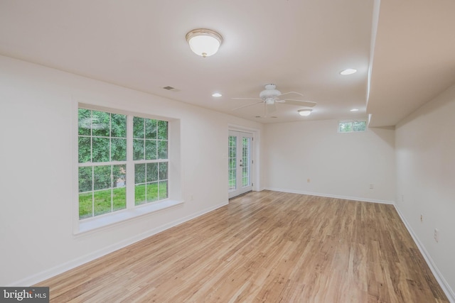 1421 Pickett Ct, Front Royal, VA 22630 - spare room featuring plenty of natural light, wood finished floors, a ceiling fan, and recessed lighting