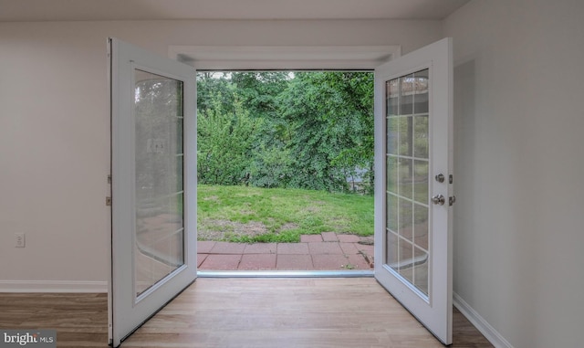 1421 Pickett Ct, Front Royal, VA 22630 - entryway with wood finished floors and french doors