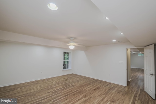 1421 Pickett Ct, Front Royal, VA 22630 - bonus room featuring wood finished floors, a ceiling fan, and recessed lighting