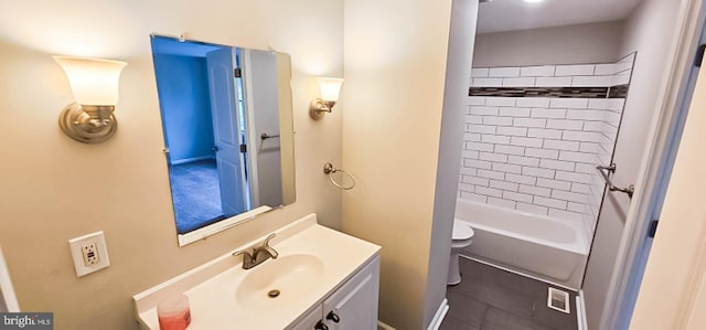 3 New Coach Ln, Willingboro, NJ 08046 - full bath with vanity, toilet, tub / shower combination, and tile patterned floors