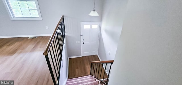3 New Coach Ln, Willingboro, NJ 08046 - foyer featuring wood finished floors, baseboards, and stairs