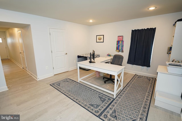 36063 Auburn Way, Millsboro, DE 19966 - office area with baseboards, light wood-type flooring, and recessed lighting