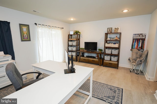 36063 Auburn Way, Millsboro, DE 19966 - home office featuring light wood-type flooring, baseboards, and recessed lighting