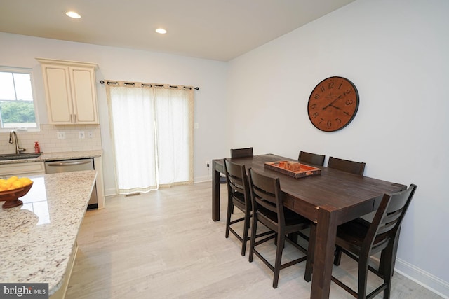 36063 Auburn Way, Millsboro, DE 19966 - dining space with light wood-type flooring, baseboards, and recessed lighting