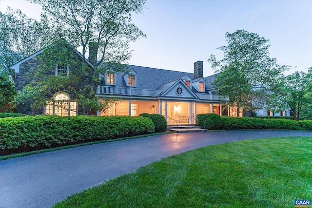 5190 Sugar Ridge Rd, Crozet, VA 22932 - new england style home with a chimney and a front yard