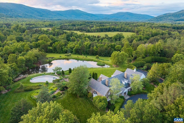5190 Sugar Ridge Rd, Crozet, VA 22932 - bird's eye view of a water and mountain view and a forest